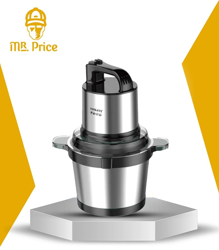 Sokany SK-7027N Electric Chopper with 3L Stainless Steel Bowl and 800W Motor