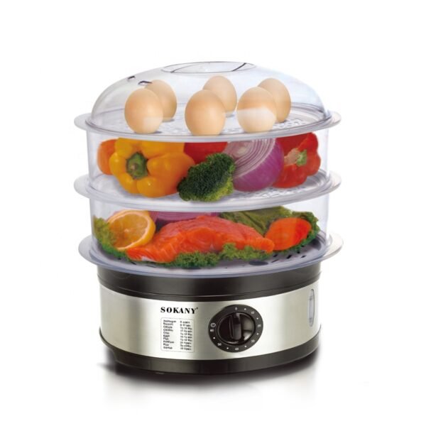 حلة طهي بالبخار سوكاني سعة 11 لتر 650 وات 3 دور موديل SK-07018