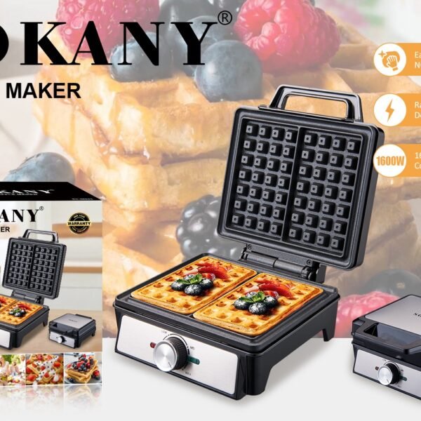 وافل ميكر سوكاني 2 قطعة فوليم 1600 وات موديل SK-08025