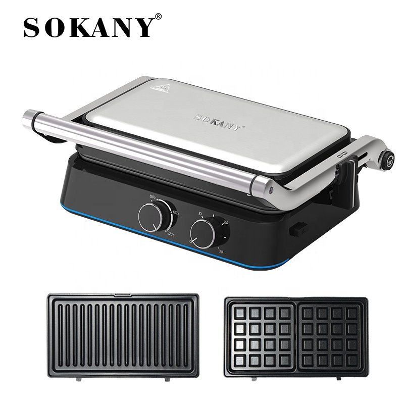 08145 جريل ميكر + وافل ميكر سوكاني 2×1 بقدرة 1500 وات موديل SK-08145