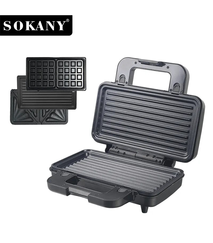 10 ساندوتش ميكر سوكاني 3×1 بقدرة 1000 وات موديل SK-BBQ-835