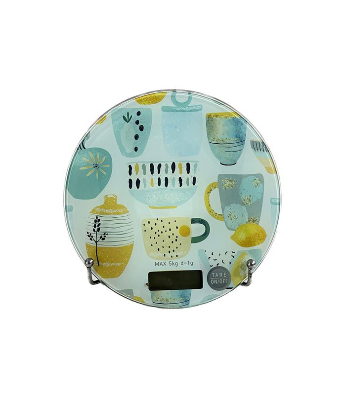 ميزان مطبخ مدور زجاج 5 كجم – A009