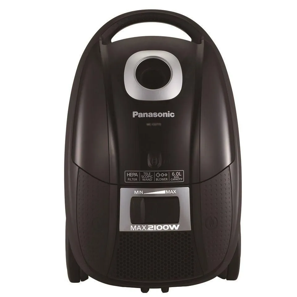 مكنسة باناسونيك كهربائية 2100 وات فلتر HEPA وكيس غبار 6 لتر – صناعة ماليزية – موديل MC-CG715K
