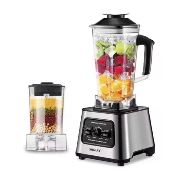 خلاط سوكاني 2×1 6000 وات سعة 2.5 لتر + مطحنه 15 سرعه موديل SK-999N