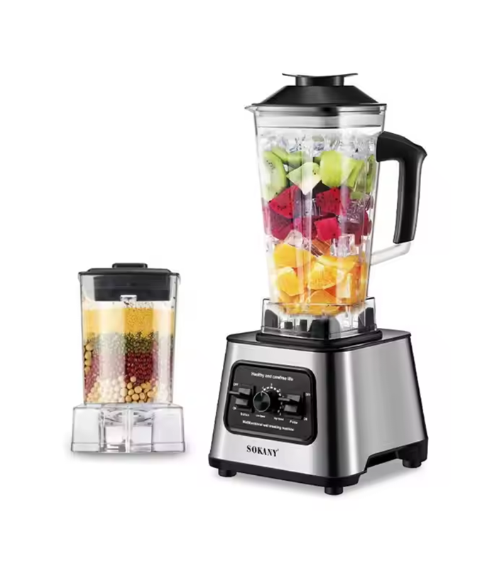 خلاط سوكاني 2×1 6000 وات سعة 2.5 لتر + مطحنه 15 سرعه موديل SK-999N