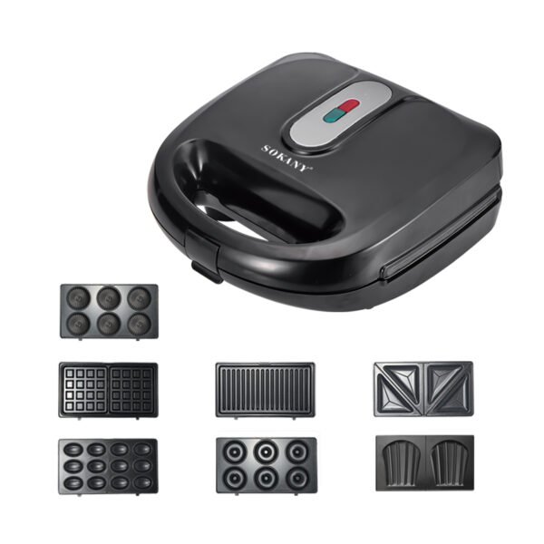 ساندوتش ميكر سوكاني — 7 قطع | 750 وات | KJ-907 سطح غير لاصق