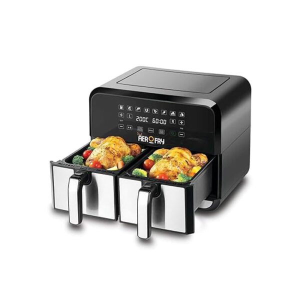 قلاية هوائية مزدوجة ديجيتال بلاك آند ديكر 4+4 لتر 1700 وات – DZAF1700-B5