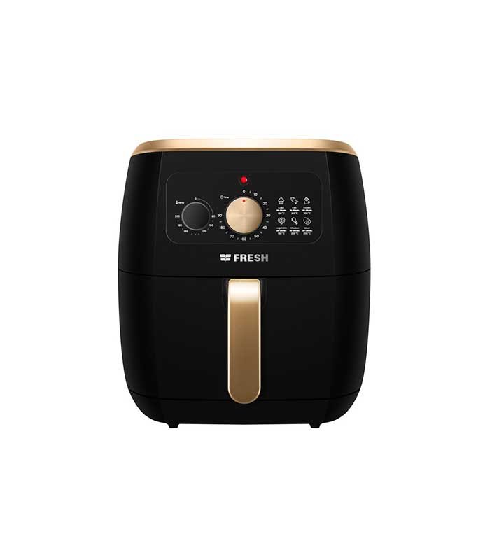 قلاية هوائية فريش X-Large سعة 7 لتر – 1800 وات – تصميم ذهبي أنيق للقلي الصحي بدون زيت