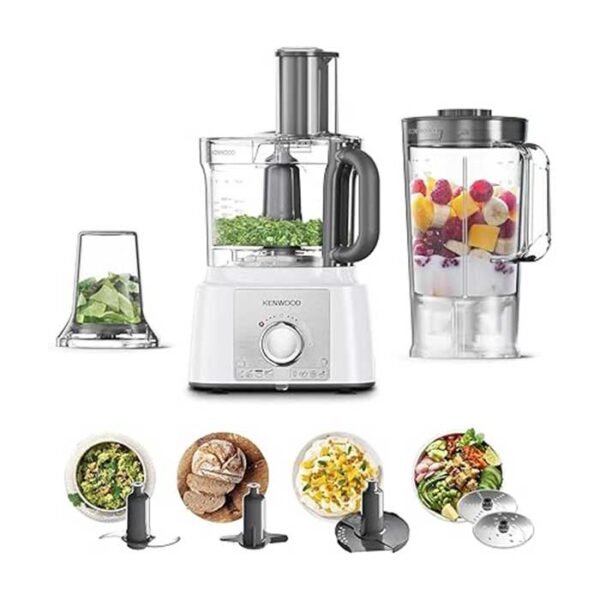 محضر طعام كينوود مالتي برو 1000 وات – سعة 3 لتر + خلاط 1.5 لتر – أبيض – FDP65.750WH