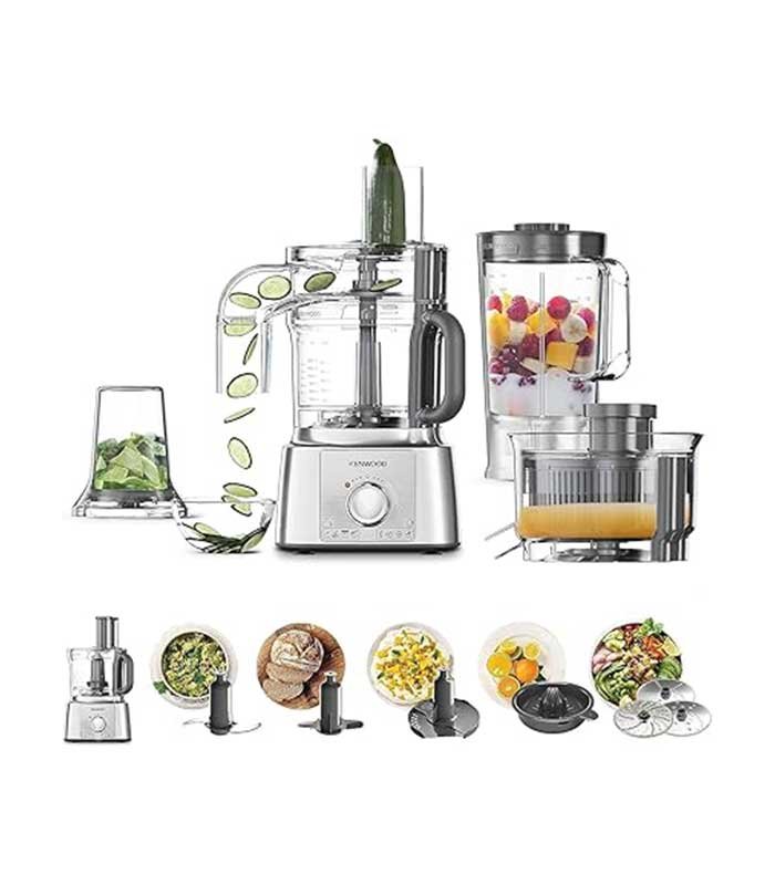 محضر طعام كينوود مالتي برو 1000 وات – سعة 2.1 لتر – فضي – FDP65.880SI