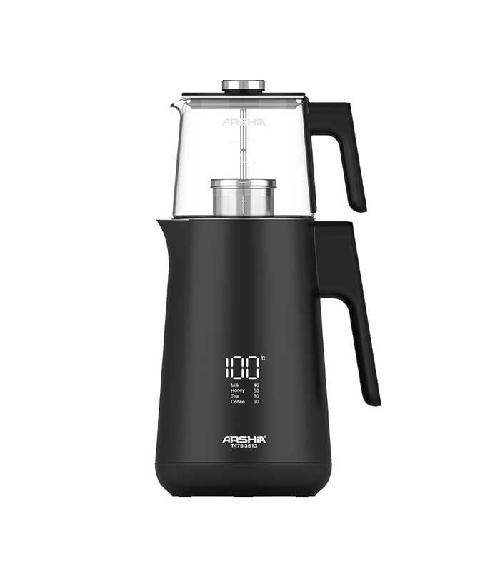 غلاية الشاي أرشيا – 1.7 لتر – 1500 وات – بشاشة رقمية وإبريق زجاجي – موديل T478-3613