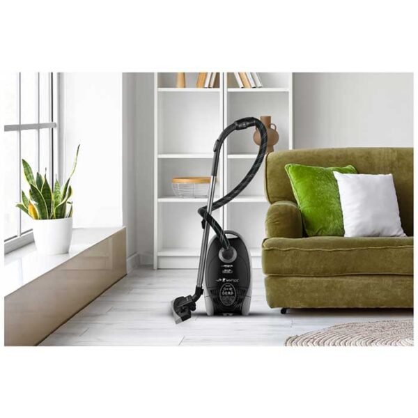 مكنسة كهربائية أرشيا 410 وات – VC140-2776 | تصميم فضي أنيق بفلتر HEPA وسلك طويل 8 متر لتنظيف شامل وهادئ