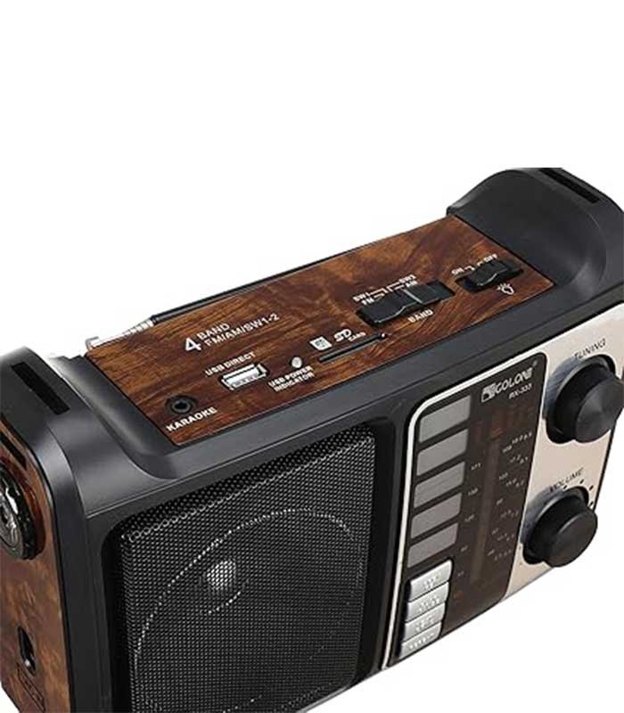 راديو جولون RX-333 كلاسيكي محمول بترددات FM/AM/SW وصوت قوي – يعمل بالكهرباء أو البطاريات