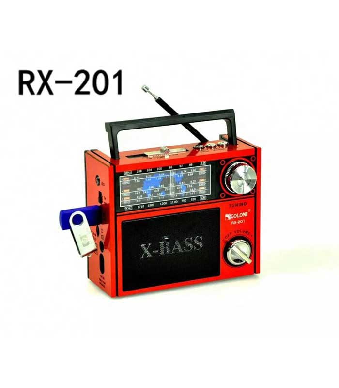 راديو جولون RX-201 كلاسيكي بموجات FM/AM/SW وصوت قوي – طاقة مزدوجة للبيت والرحلات 📻🔋