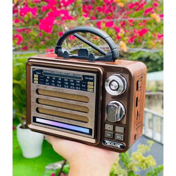 راديو جولون RX-306SD-BT بلوتوث + USB + كارت ميموري – موجات FM/AM/SW وصوت قوي