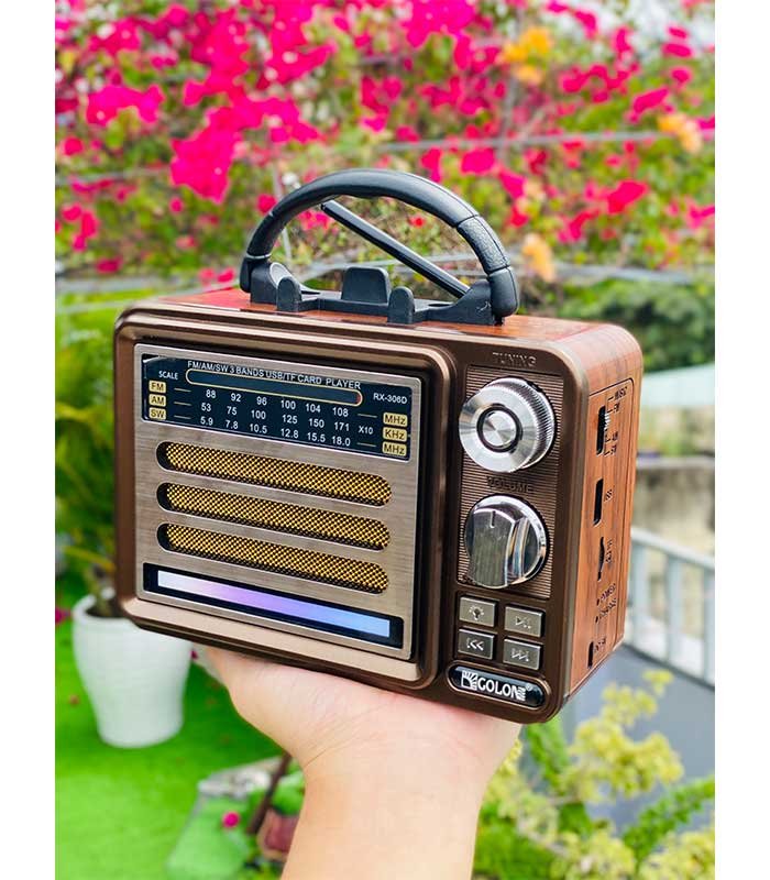 راديو جولون RX-306SD-BT بلوتوث + USB + كارت ميموري – موجات FM/AM/SW وصوت قوي