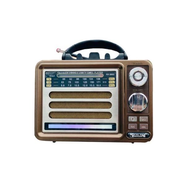 راديو جولون RX-306SD-BT بلوتوث + USB + كارت ميموري – موجات FM/AM/SW وصوت قوي