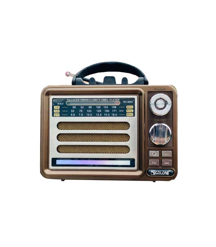 راديو جولون RX-306SD-BT بلوتوث + USB + كارت ميموري – موجات FM/AM/SW وصوت قوي